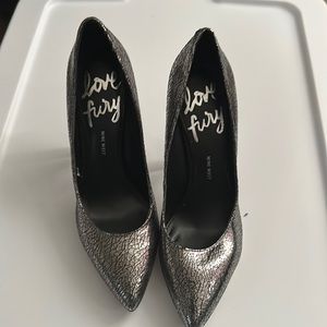 Silver ninewest heels size 7.5